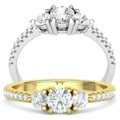 טבעת אירוסין 3 יהלומים