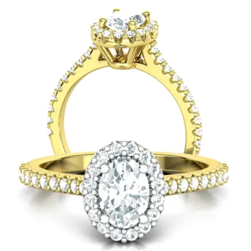 טבעת אירוסין היילו אובל