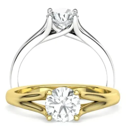 טבעת יהלומים גוף מפוצל