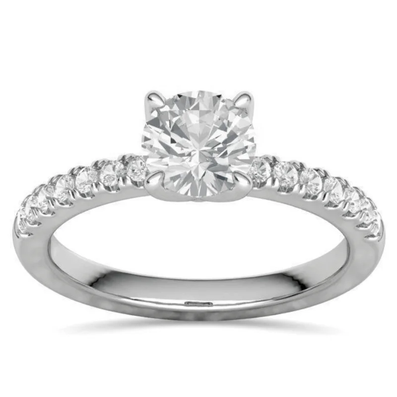 טבעת אירוסין משובצת יהלומים