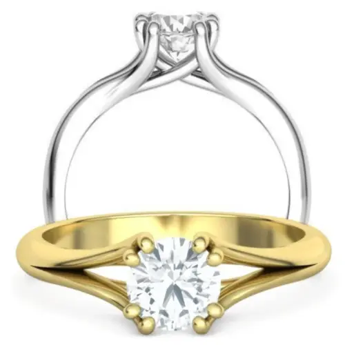 טבעת אירוסין split shank