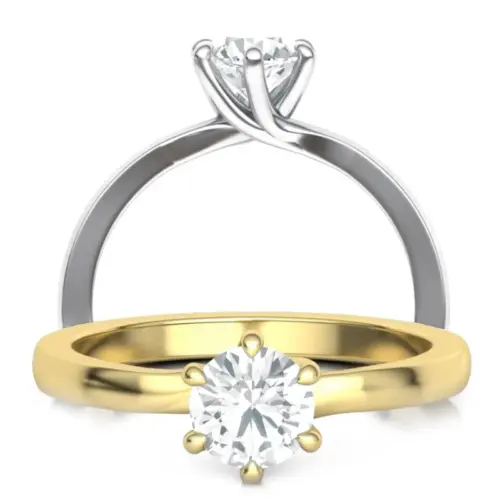 טבעת אירוסין טויסט חלקה