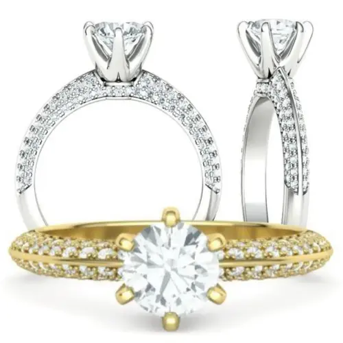 טבעות אירוסין יוקרתית פאווה