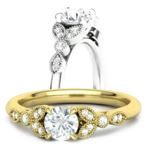 טבעת אירוסין פרח וינטג'