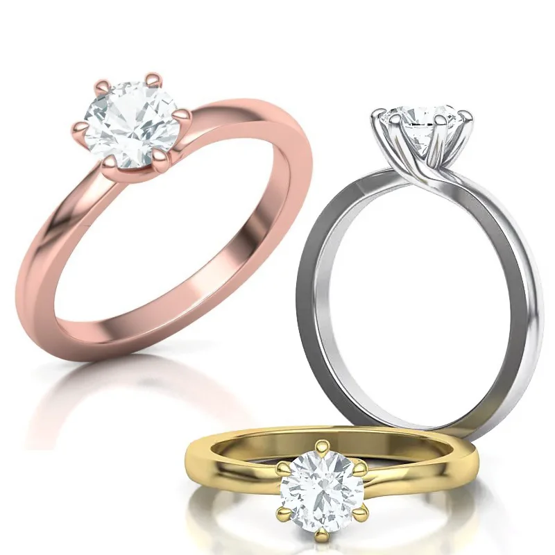 טבעת אירוסין טויסט חלקה – תמונה 2