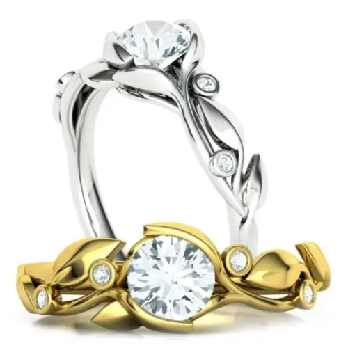 טבעת אירוסין בצורת פרח