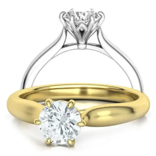 טבעת אירוסין חלקה קלאסית