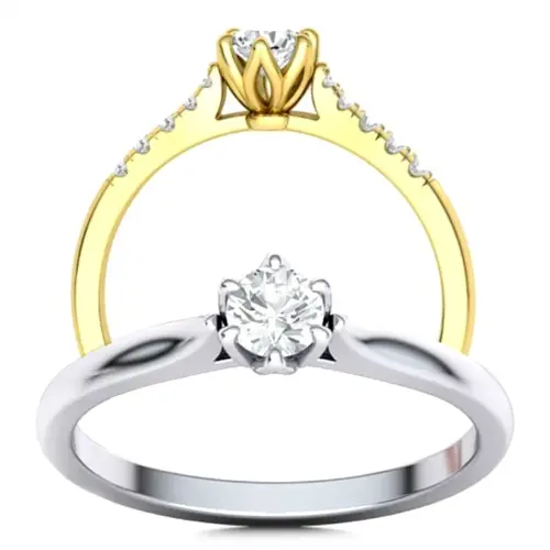 טבעת יהלום עדינה