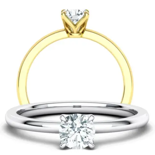 טבעת אירוסין מינימליסטית