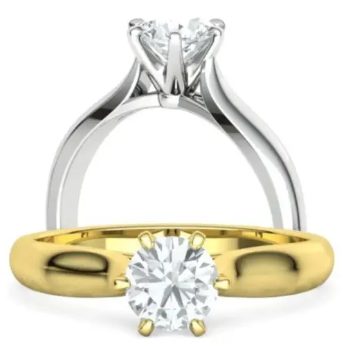 טבעת אירוסין חלקה קלאסית