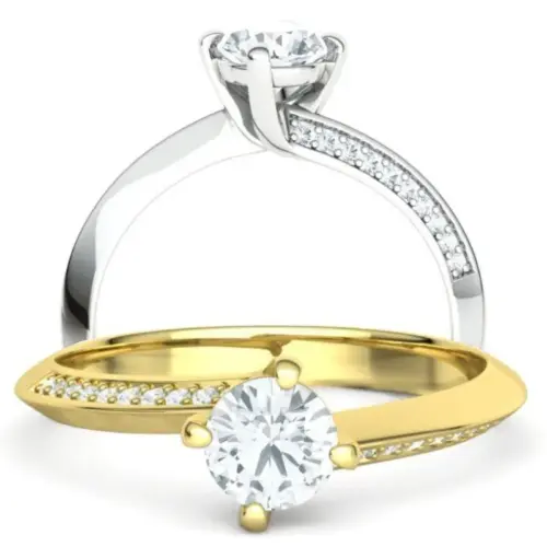 טבעת אירוסין דקה טויסט