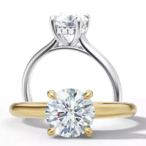 טבעת יהלומים הילה