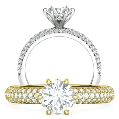 טבעת פאווה יהלומים