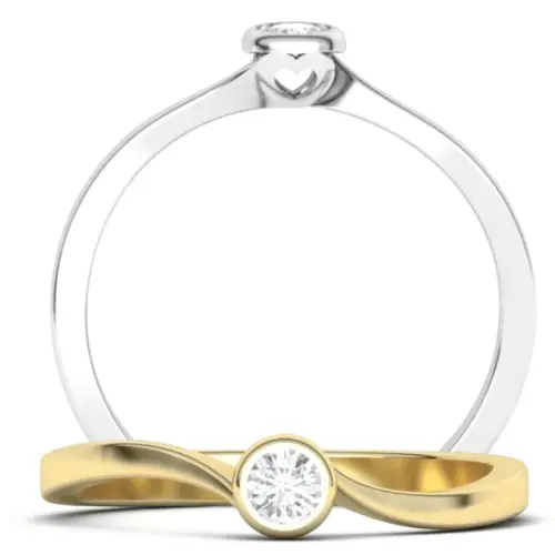 טבעת אירוסין שיבוץ בזל (כוס)