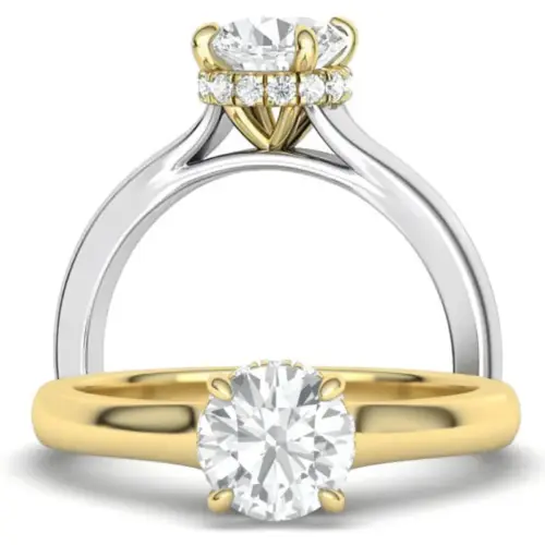 טבעת אירוסין עגולה סוליטר