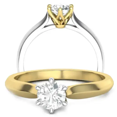 טבעת אירוסין קלאסית זהב 14 קראט