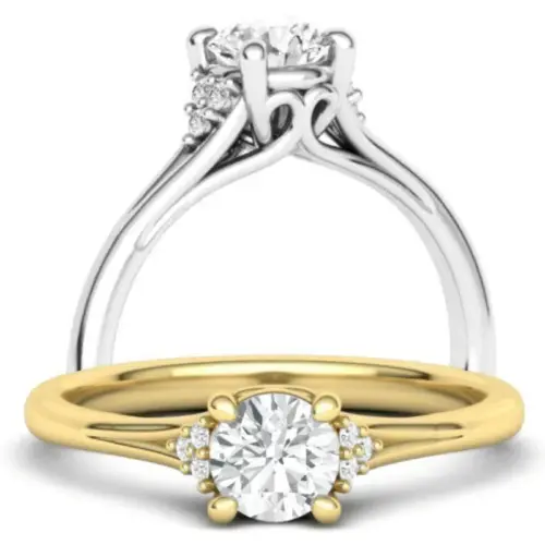 טבעת יהלום ראש גבוה