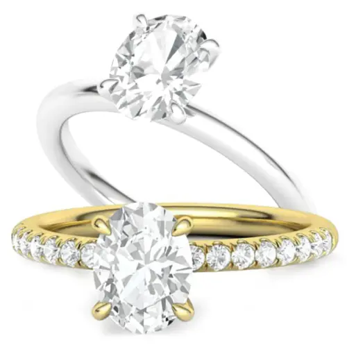 טבעת אירוסין סוליטר אובל קאט