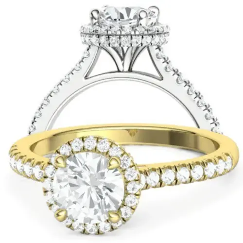 טבעת יהלום גדולה משובצת