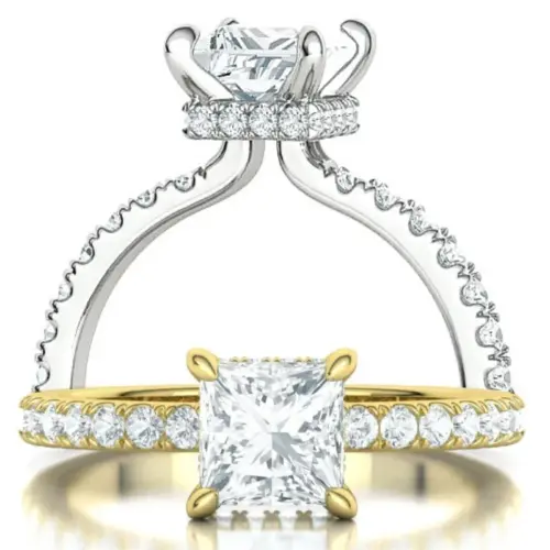 טבעת אירוסין פרינסס מרובע