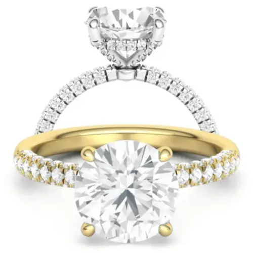 טבעת אירוסין יהלום גדול עגול