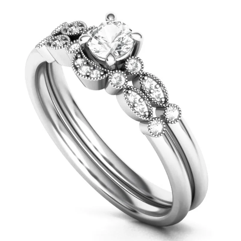 טבעת אירוסין מיליגריין Milgrain – תמונה 3