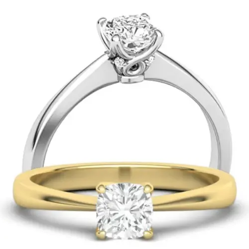 טבעת יהלום קושן (Cushion)