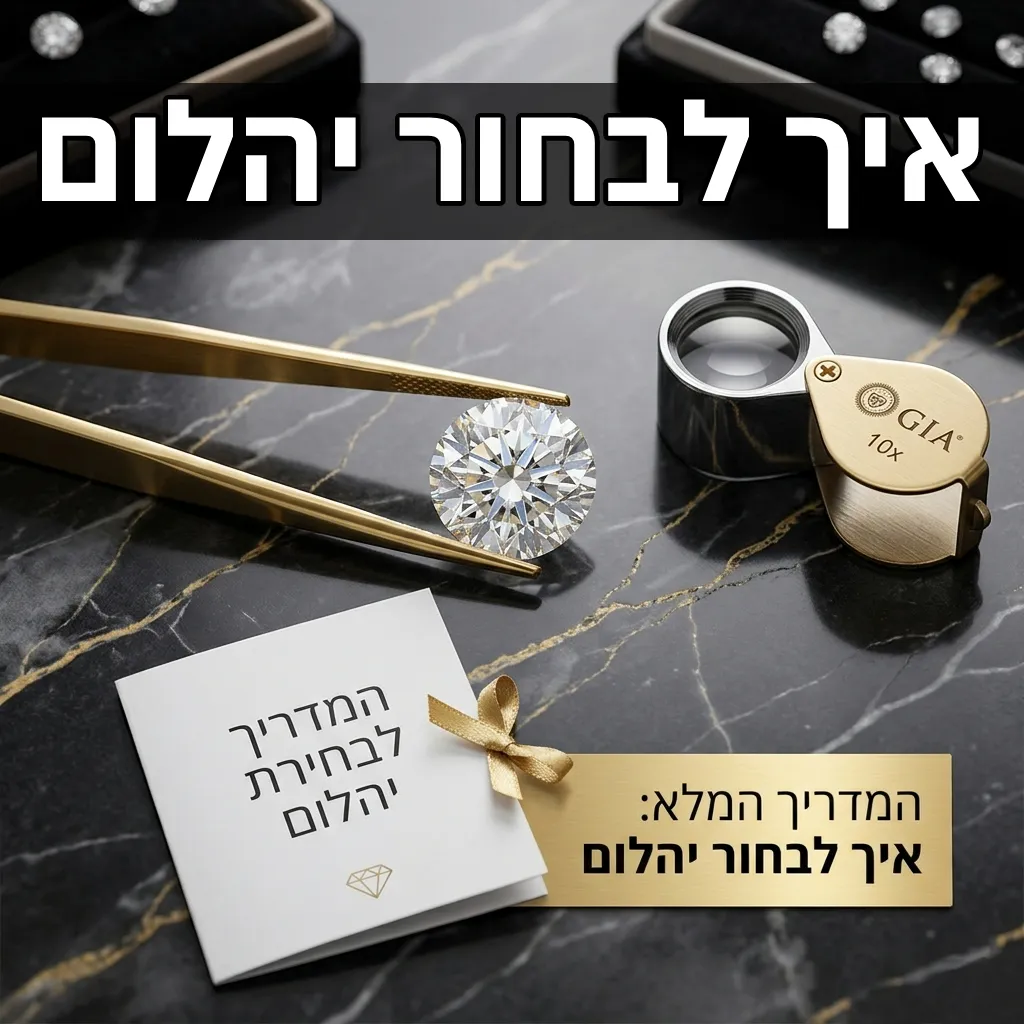 יהלום עגול וכיתוב: מדריך בחירת יהלום